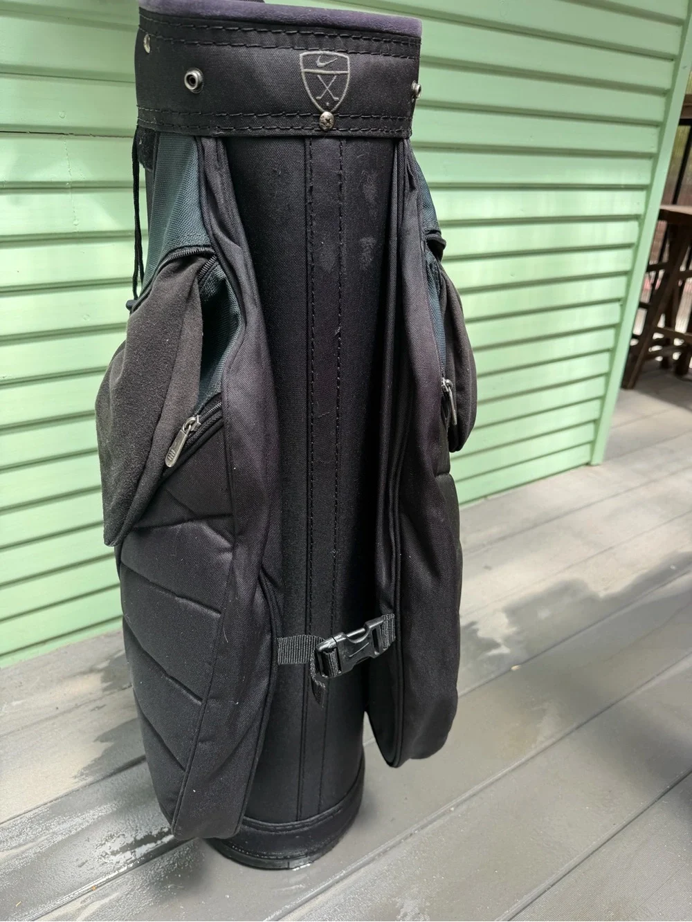 Nike Black and Gray Duffel-Style Golf Carry Bag